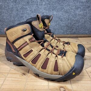 KEEN Flint II Waterproof Steel Toe Work Boots Steel Toe for Men - Brown - 14 D